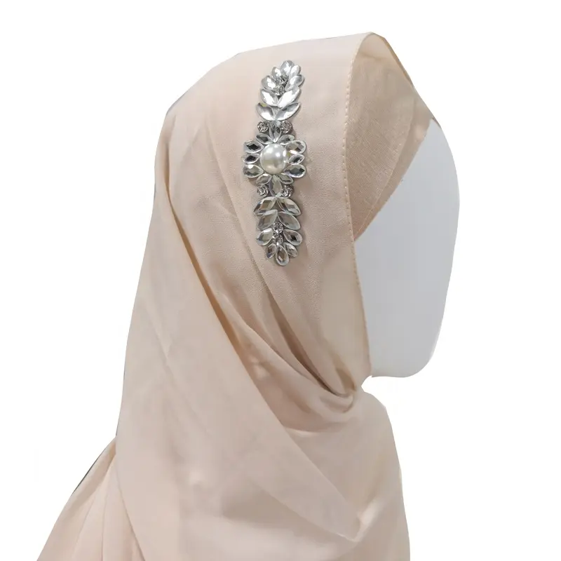 Wholesale Lightweight Gauzy Solid Color Collection Woven Women Crinkle Muslim Hijab Hajab Cotton Scarf