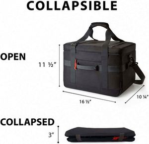 Grand sac isotherme de 32 L, sac à lunch pliable et souple pour pique-nique, plage, voyages de travail - Product Image 5