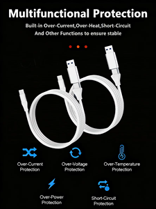 Cavo USB <span class=keywords><strong>2</strong></span> in 1 da Tipo A a Tipo C, Ricarica Rapida 60W, Intrecciato in Nylon, Cavo di Ricarica <span class=keywords><strong>2</strong></span> in 1 per iPhone 15, Samsung, Xiaomi - Product Image 4