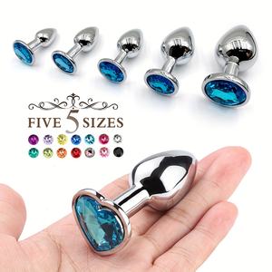 Gem bankası acemi uzman 5 boyutu ile BDSM Metal Anal Plug popo fiş g-spot masaj cinsel sağlık yetişkin zevk seks oyuncakları - Product Image 1