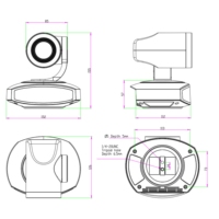 FEELWORLD NDI10X Caméra PTZ 4K avec contrôle multiprotocole Zoom 10X Suivi AI pour la diffusion d'événements
