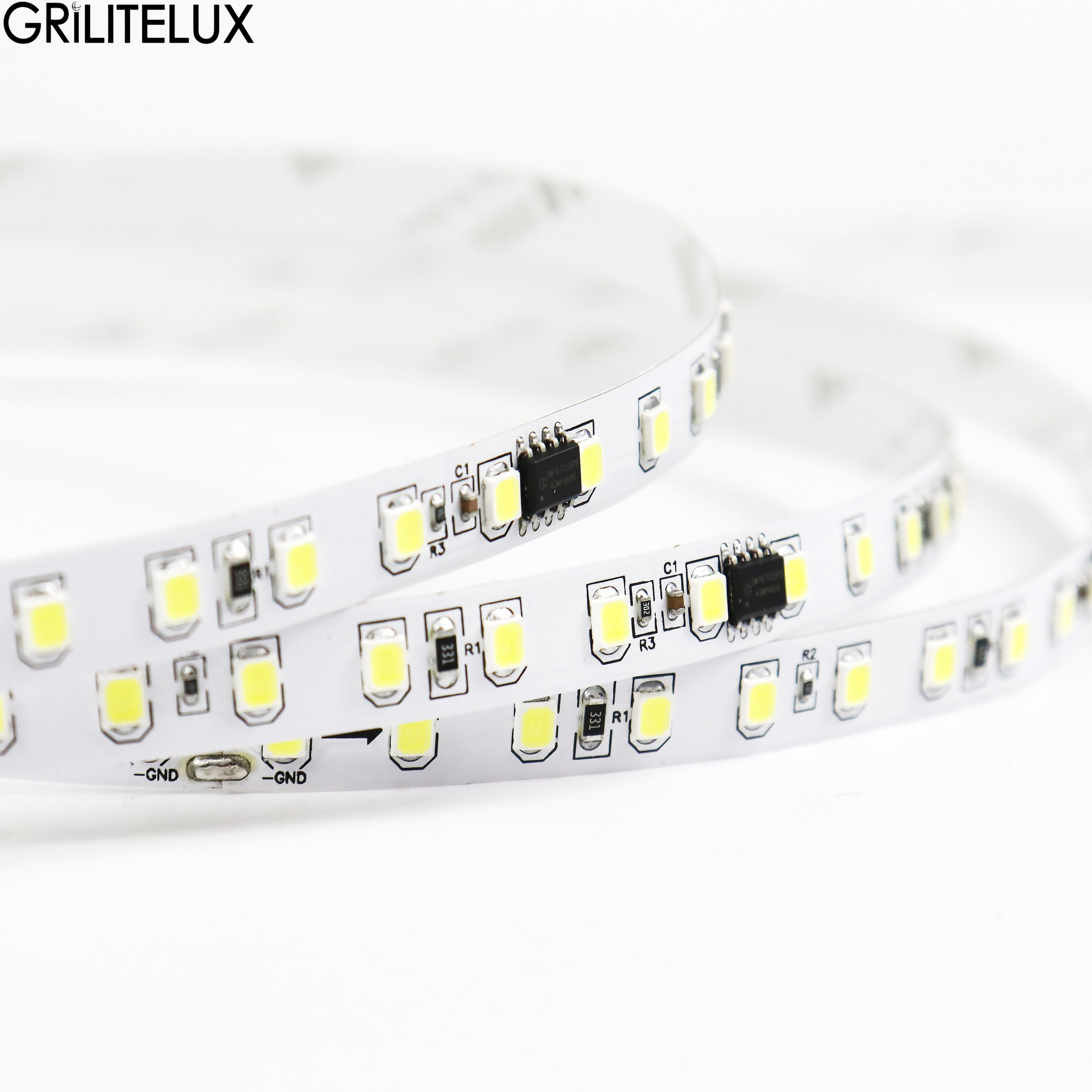 SMD 2835 LED Strip Light Single Color Flowing Effect 24V 120LEDs/m IP20 Narrow PCB Flexible Tape for Signage Lighting
