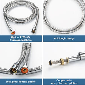 Ensemble de <span class=keywords><strong>douche</strong></span> coulissant en acier inoxydable 304 à montage <span class=keywords><strong>court</strong></span>, en blister, avec douchette à effet pluie réglable, pour salle de bain, vente en gros - Product Image 5