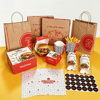Boîte à hamburger jetable personnalisée avec logo pour drive-thru, emballage rapide pour poulet frit et frites, boîte à clapet pour frites