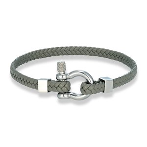 <span class=keywords><strong>Bracciale</strong></span> in Vera Pelle Intrecciata alla Moda con Chiusura a U in Acciaio Inossidabile per <span class=keywords><strong>Uomo</strong></span> - Product Image 5