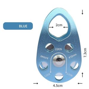 SNP12 22KN albero di roccia di alluminio ad alta resistenza piccola puleggia da arrampicata a oscillazione singola con cuscinetto di rotolamento - Product Image 3