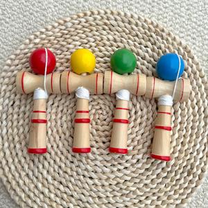 Kendama, Bola de Trucos, Bola de Madera Japonesa Espada Espiritual, Juguete de Entrenamiento de Coordinación Mano-Ojo para Niños y Adultos - Product Image 4