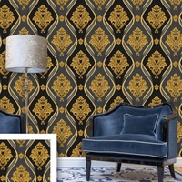 Papier peint moderne en PVC à motifs damassés floraux et lattes de briques, série Mojitoo, 0,53*9,2m, pour salon, hôtel, chambre, salle à manger, couloir d'escalier