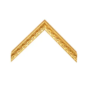 قالب إطار رسم زيتي على الطراز الكلاسيكي برقائق ذهبية عتيقة من قماش قماشي خشبي