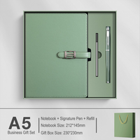 Ensemble cadeau d'entreprise avec logo personnalisé, carnet A5 avec stylo à signature en métal et recharge pour cadeaux promotionnels d'entreprise