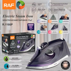 Classic Design Electric Iron Hand-held Steam 2200W <b>Thermostat</b> <b>Controlled</b> Vertical Steaming Water Spray - Product Image 5