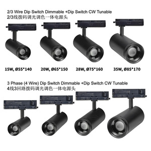 Ledeast T085-FB tùy chỉnh 2 3 4 dây adapter <span class=keywords><strong>LED</strong></span> ánh sáng theo dõi với xây dựng trong cung cấp điện Dimmable và CCT có thể điều chỉnh - Product Image 5