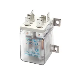 QIANJI Miniature Electromagnetic High 8 Pins 30A 250V Power Relay JQX-12F