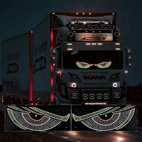 Écran LED RVB dynamique « Oeil du Diable » pour contrôle d'application, lumière d'avertissement de pare-brise de camion, modification de fenêtre Tesla, texte et logo