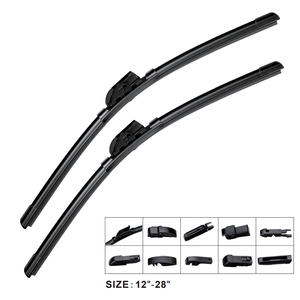 AUDLY Spazzola <span class=keywords><strong>Tergicristallo</strong></span> Multifunzionale Senza Telaio in Gomma Naturale 12"-28" Universale Nera per il 98% delle Auto - Product Image 2
