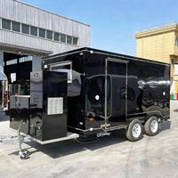 Remorque alimentaire mobile Truwin 160"D x 80"W entièrement équipée et personnalisée en aluminium pour BBQ, snacks, pizzas, hot-dogs et restauration rapide