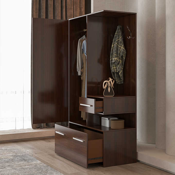 Modern Latest Wardrobe Designs for Bedroom - Brown Armoire