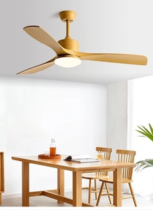 Ventilatore da Soffitto in Metallo Effetto Legno con Luce, 3 Pale, Silenzioso, Moderno, <span class=keywords><strong>LED</strong></span>, Telecomando, Motore DC, Dimmerabile per Camera da Letto, Soggiorno, Sala da Pranzo - Product Image 2