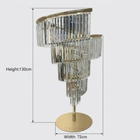 Lustre en cristal en spirale de luxe, nouvelle qualité supérieure, centre de table pour décoration de mariage