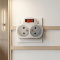 Adaptateur de voyage 1 prise 2 pôles 16A 250V avec boîtier PP+Cuivre et certification CE