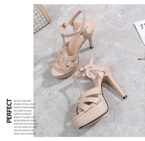 Sandales à talons hauts et fins croisés en <span class=keywords><strong>cuir</strong></span>, pour femmes et dames, à bout ouvert, avec plateforme, Sexy, à la mode, 11 <span class=keywords><strong>Cm</strong></span>, - Product Image 5