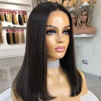 Perruque en dentelle avec dessus en dentelle, cheveux humains vierges européens à 100%, couleur blonde méchée, pour femmes juives