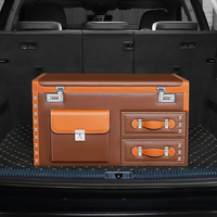 Organisateur de coffre de voiture, boîte de rangement pour coffre, boîte de rangement pour SUV et berlines, grande capacité, robuste, étanche, avec serrure