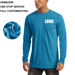 Maglietta da uomo personalizzata con LOGO, protezione solare UPF 50+, anti-UV, a maniche lunghe, per la pesca, in poliestere, per acquirenti all'ingrosso - Product Image 1