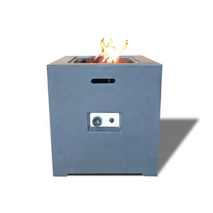 Mesa de pozo de fuego de gas al aire libre con muebles de patio de cemento para decoración de jardín - Product Image 1