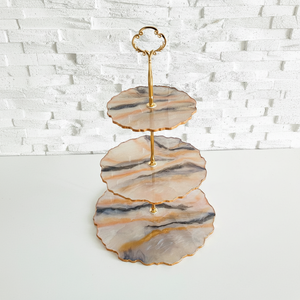 Soporte para Pastel de Resina Ecológico, en Oferta, para Bodas, Fiestas de Cumpleaños, Hoteles, Diseño Moderno, Color y Logotipo Personalizables, Uzair - Product Image 1