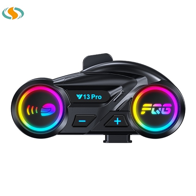New Y13 Pro Intercom 2-person Full-duplex Intercom and RGB Colorful Light Effects Intercom Intercom Motorcycle