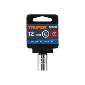 BOX 6 Douille 12 mm, 12 points, entraînement 1/4 po, TRUPER - Product Image 4