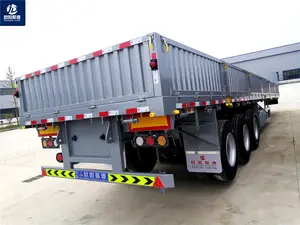 700mm Half Body Wall 40ft Flatbed Trailer Sidewall Semitrailer Glass Wood Container Transport OYJD Trailers