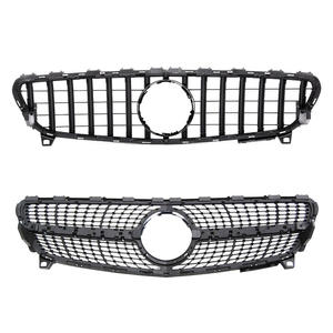 Parrilla Mercedes-Benz Clase A W176 Negra y Plateada ABS Modificada Estilo Cielo Estrellado con Barra Vertical GT para Mejora y Reequipamiento - Product Image 2