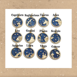 Collier signe du zodiaque plaqué or 18 carats Accessoires de bijouterie Astrologie en acier inoxydable Bijoux zodiaque céleste Collier horoscope - Product Image 3