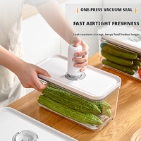 Pompe à vide pour boîtes PET, anti-odeur, sans BPA, grande capacité pour le stockage au réfrigérateur, bocaux hermétiques avec couvercles pour une fraîcheur optimale