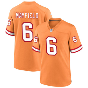 Jersey American Football Custom Tampa Bay Oranye Throwback, Bordir Jahit, Seragam Anak, Pakaian Olahraga dengan Logo - Product Image 2