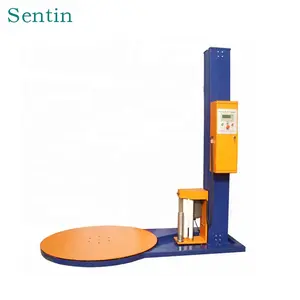 Top Phim Applicator Pallet Stretch Wrapping Machine Với Auto Cắt Trên Turn Table