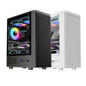 <span class=keywords><strong>Caja</strong></span> de <span class=keywords><strong>PC</strong></span> Vertical Extraordinaria para Juegos, con Panel Lateral de Vidrio Templado, Refrigeración Líquida, Chasis M-ATX, USB - Product Image 1