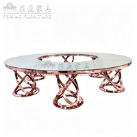 Table Serpentine Métallique Moderne la Plus Vendue – Vente en Gros Usine de Mobilier de Mariage et Ensembles de Salle à Manger Commerciale pour Banquets et Événements