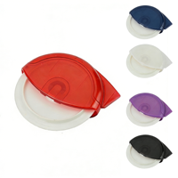 Coupe-pizza rond portable avec ouvre-bouteille, plusieurs styles, rouge et bleu, manches longs et courts
