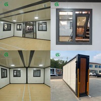 Maison conteneur extensible de 20 pieds avec panneau sculpté en métal Porte latérale préfabriquée modulaire unité de vie portable abordable petite maison