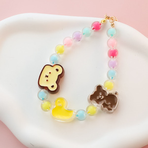 Colorful Little <b>Bear</b> Strawberry Little Rabbit Flower Pet Necklace <b>Cute</b> Pet Accessories for Dogs and Cats - Product Image 4