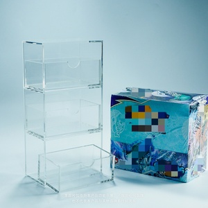 Hot Selling for Modern Clear Design Acrylic 3-Tier <b>Magic</b> the Gathering for Proxy Card Storage Stand - Product Image 4