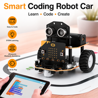 Kit de Coche Robótico Zetok STEM Microbit para Niños, Aprendizaje DIY, Programación STEM ESP32 para Arduino, Juguete Educativo