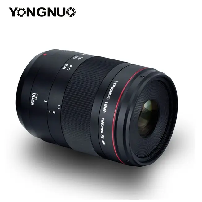 Hot sale YONGNUO Lens YN 60mm F2 MF 0.234m Manual Focus Macro Lens YN60 MM for Canon EOS 70D 5D2 5D3 600D 200D DSLR Camera Lens