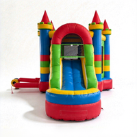 Château gonflable en PVC avec toboggan pour enfants et adultes, aire de jeux intérieure et extérieure, combo château gonflable et toboggan, château de saut pour enfants