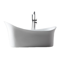 Baignoire autoportante moderne en acrylique de haute qualité avec drain, fonction de trempage et de massage pour hôtels, prix abordable