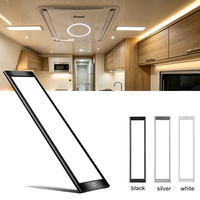Luces LED de Techo para Interiores de Autocaravanas de 12 V, Lámpara de Techo con Control Táctil Regulable para Caravanas, Autocaravanas, Yates, Iluminación de Cabinas