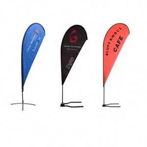 Promotion Custom Printed Advertising Teardrop Rectangle Advertising Flag-Concave Beach Flag Banners for Advertising - Product Image 1